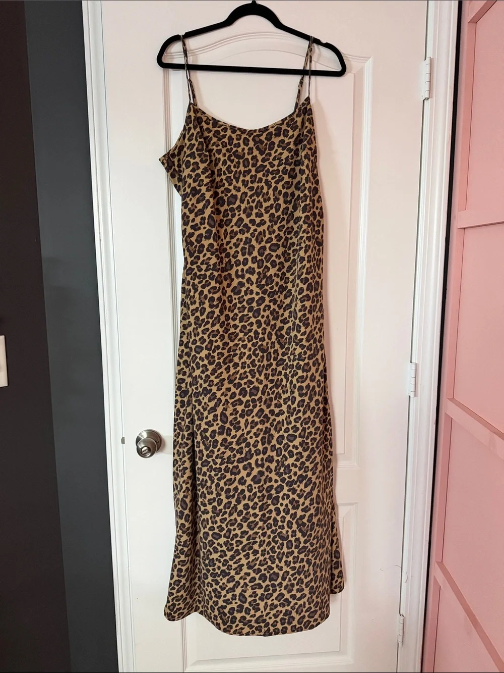 Abercrombie & Fitch Leopard-Print Maxi Slip Dress